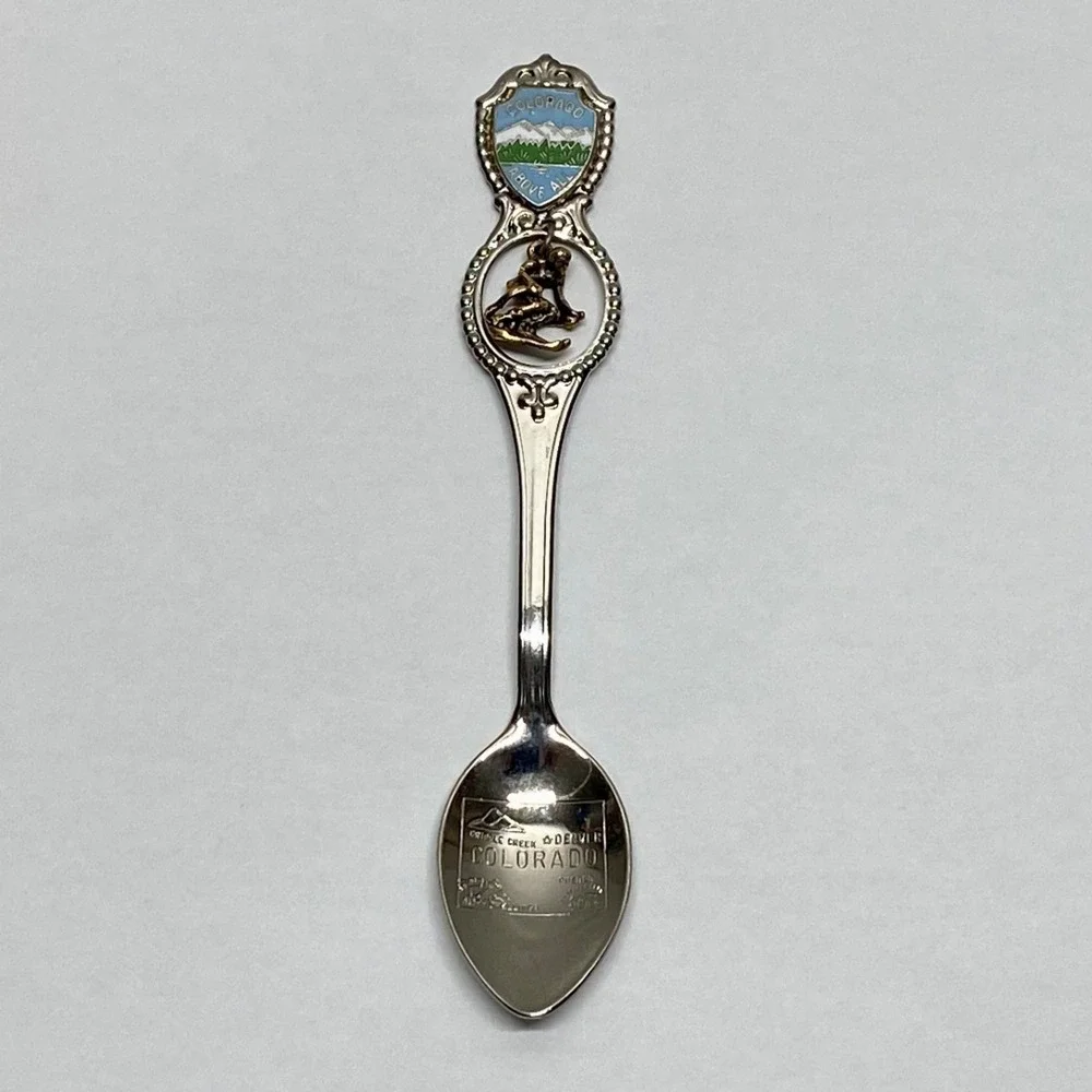 Vintage Colorado Rockies Travel Souvenir Silver Tone 4.5